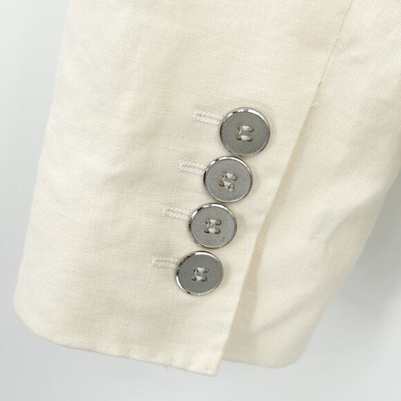 Dolce & Gabanna Womens Academia Career Preppy Italy Linen Blend Blazer Jacket 42 - Picture 10 of 11